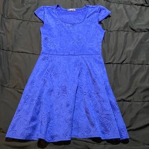 Blue dress with floral print